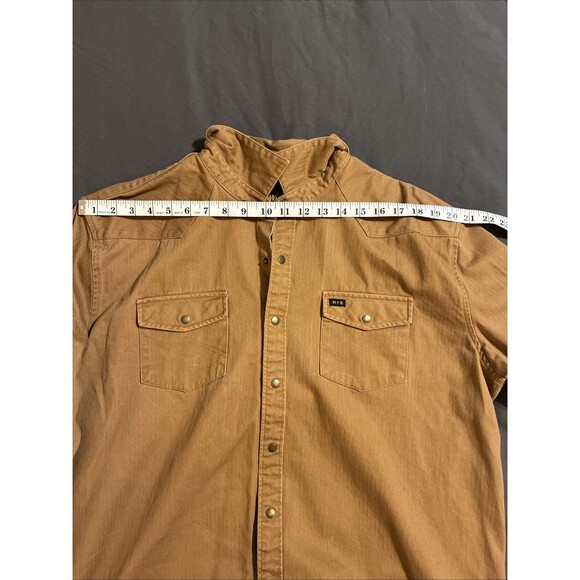 Howler Brothers Sawhorse Work Shirt Men's 2XL Snap Front Western Tan Longsleeve - Picture 7 of 9